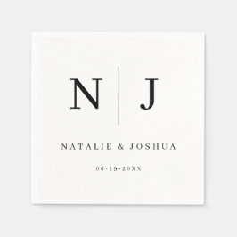 Guardanapo De Papel Casamento de tipografia sofisticada minimalista