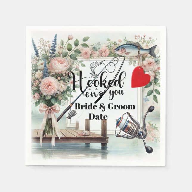 Guardanapo De Papel Casamento de trevo com vara e flores (Frente)