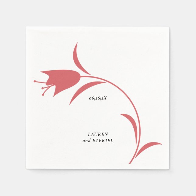 GUARDANAPO DE PAPEL CASAMENTO DE TULIP DE VINHO MOD (Frente)