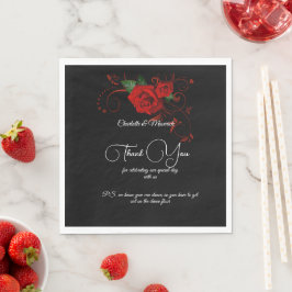Guardanapo De Papel Casamento de Tuxedo Suite & Bride Silhouette