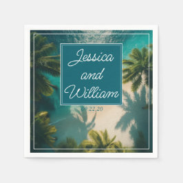 Guardanapo De Papel Casamento de Verão mágico