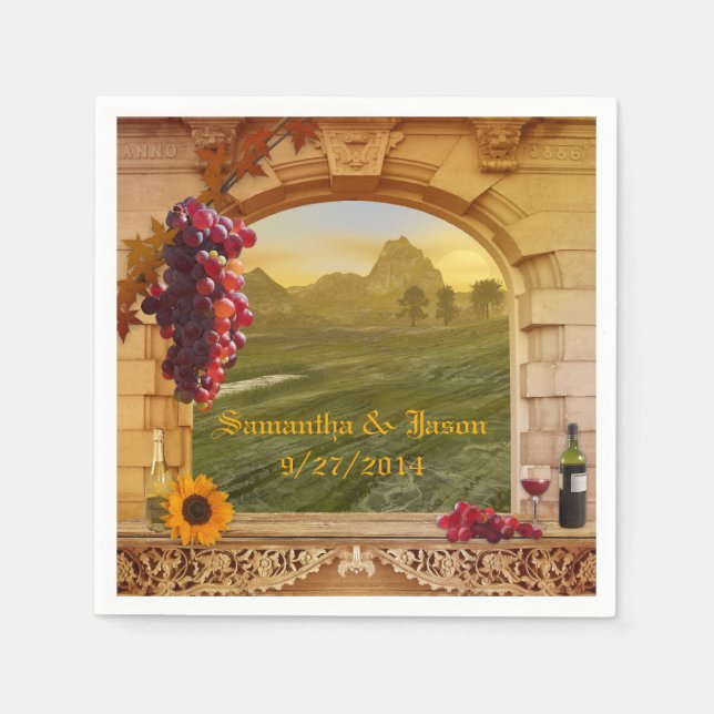 Guardanapo De Papel Casamento de vinheta ou Papel de Ação de Graças Ná (Frente)