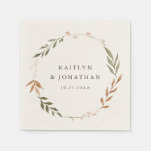 Casamento de Wreath de Queda Elegante Napkins