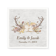 Casamento Deer Antlers no Birch