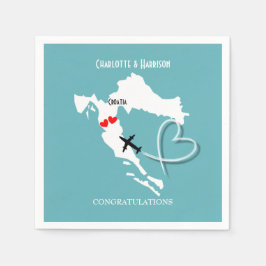 Guardanapo De Papel Casamento Destino Croácia