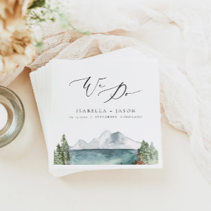 Guardanapo De Papel Casamento do Lago Rustic Mountain Boho Boho