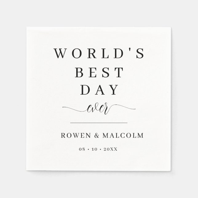 Guardanapo De Papel Casamento do Melhor Dia do Mundo (Frente)