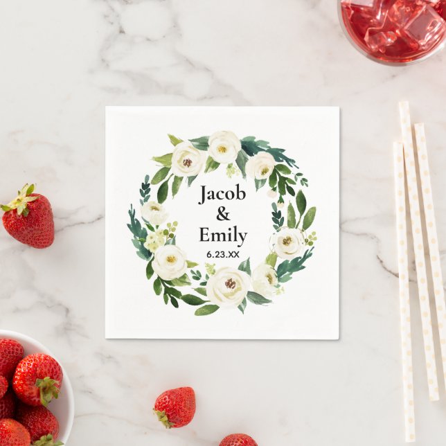 Guardanapo De Papel Casamento dos Serviços Personalizados Elegante Gre (Insitu)