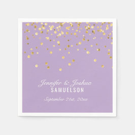 Guardanapo De Papel Casamento Dourado de Confetti de MASSA Personaliza