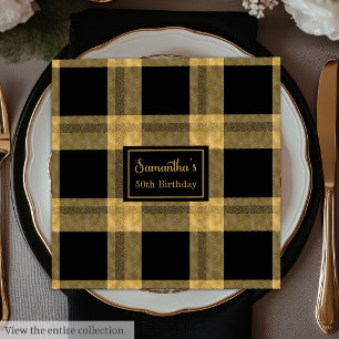 Guardanapo De Papel Casamento Dourado de Literatura Preta de Napkins E