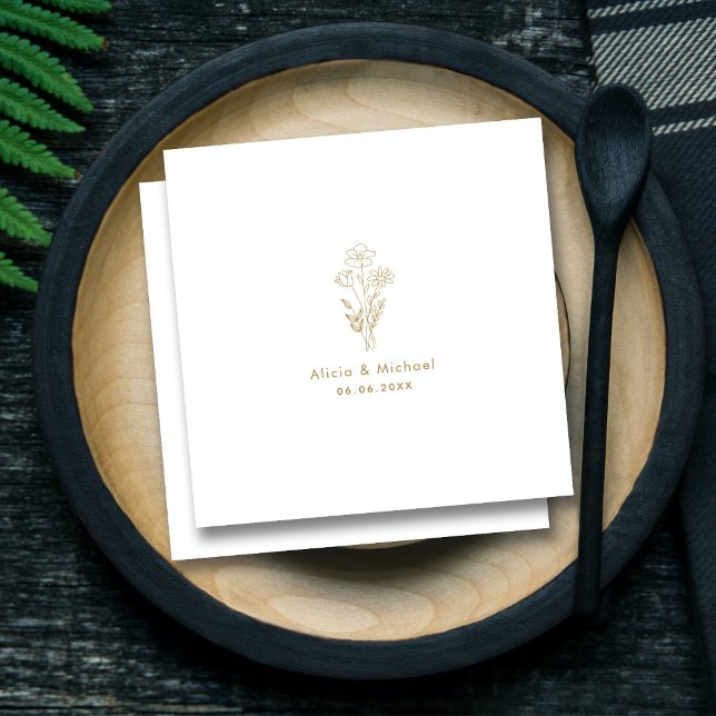 Guardanapo De Papel Casamento Dourado de luxo Napkins : Celebração Rom (Luxury Gold Wedding Napkins _ Romantic Celebration )