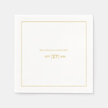 Casamento Dourado e branco minimalista