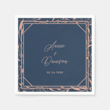 Casamento Dourado e Marinho Elegante simples