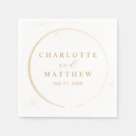 Guardanapo De Papel Casamento Dourado elegante