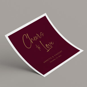 Guardanapo De Papel Casamento Dourado Elegante Personalizado