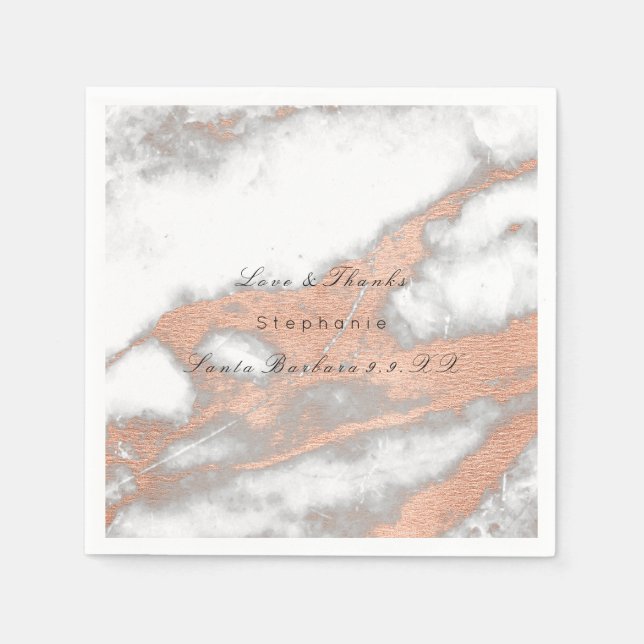 Guardanapo De Papel Casamento Dourado Metálico Rosa Rosa Rosa Rosa Ros (Frente)