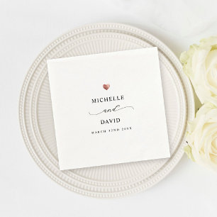 Guardanapo De Papel Casamento Dourado Mínimo de Script Elegante Modern