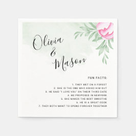 Guardanapo De Papel Casamento Dourado Mínimo e Simples Elegante Verde