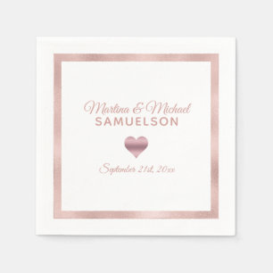 Guardanapo De Papel Casamento Dourado personalizado do quadro do