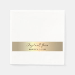 Guardanapo De Papel Casamento Dourado Personalizado Napkins