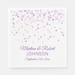 Guardanapo De Papel Casamento Dourado roxo branco feito sob encomenda