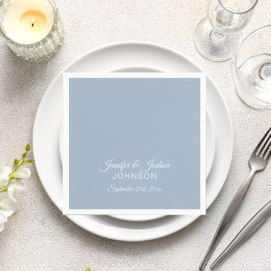 Guardanapo De Papel Casamento Dusty BLUE Personalizado