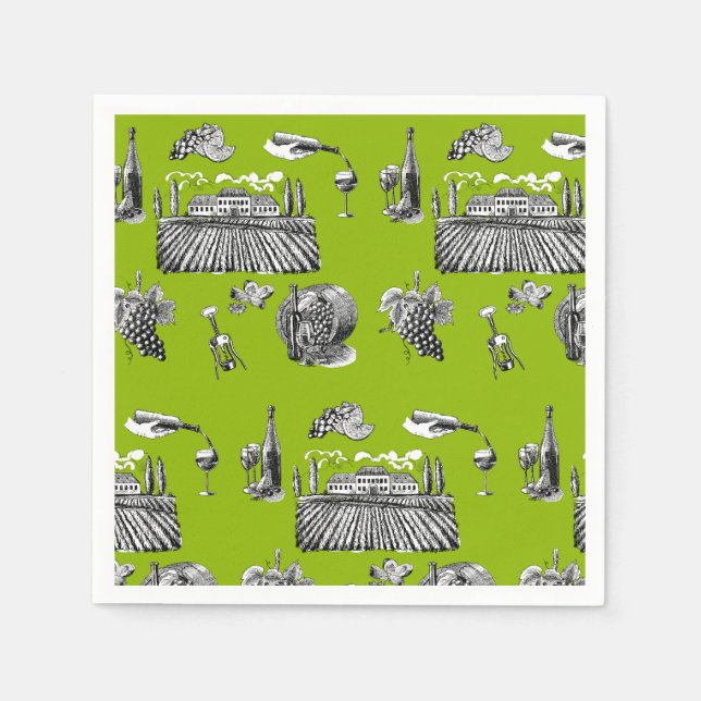 Guardanapo De Papel Casamento Editável Toile & Calliografia (Frente)