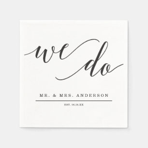 Guardanapo De Papel Casamento Elegância Mínimo Cocktail Napkin