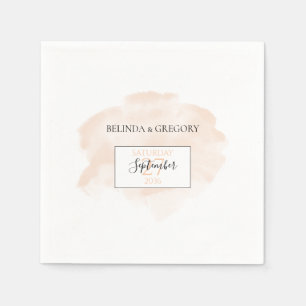 Guardanapo De Papel Casamento Elegante De Aquarela