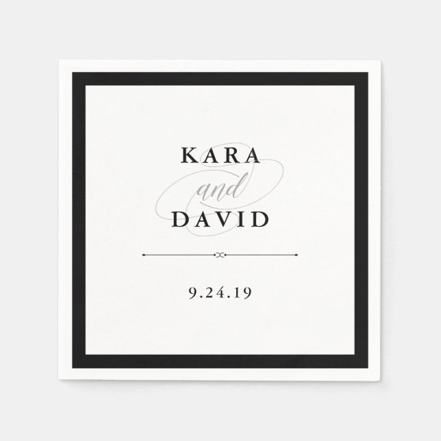 Guardanapo De Papel Casamento Elegante de Couture (Frente)