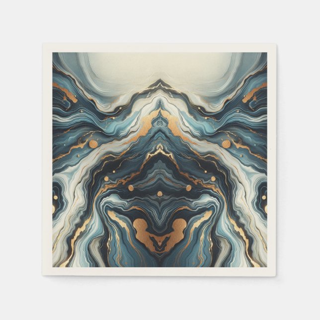 Guardanapo De Papel Casamento Elegante de Glam Moderno com Dourado Gla (Frente)