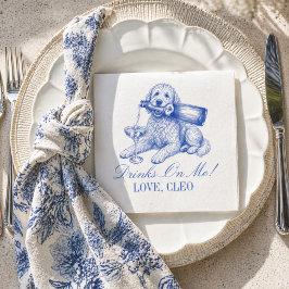 Guardanapo De Papel Casamento Elegante de Golden Doodle com Chinoiseri