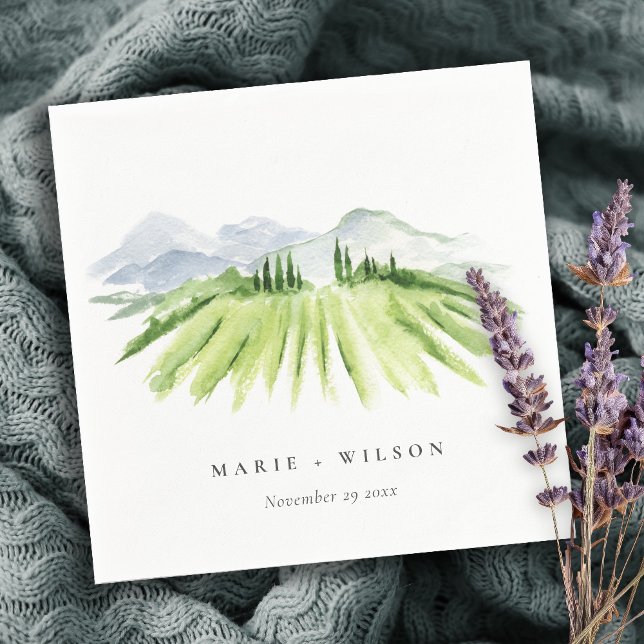 Guardanapo De Papel Casamento Elegante De Vinhas Russas (Criador carregado)