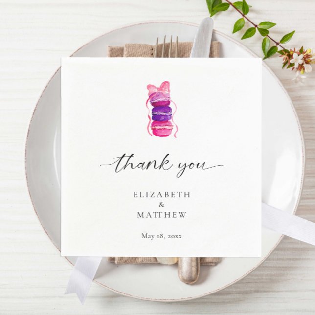 Guardanapo De Papel Casamento Elegante Macaron, Arco Rosa, Coquette (Criador carregado)