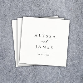 Guardanapo De Papel Casamento Elegante Mínimo Simples