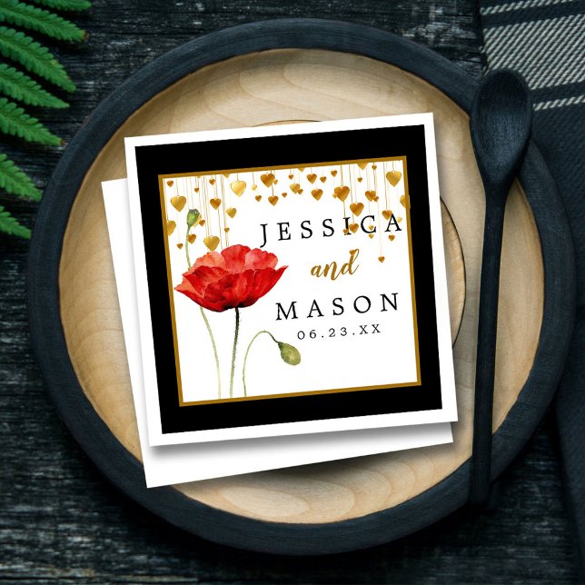 Guardanapo De Papel Casamento Elegante Moderno Cocktail Napkins (Criador carregado)