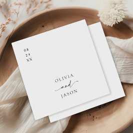 Guardanapo De Papel Casamento Elegante Moderno Minimalista