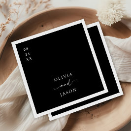 Guardanapo De Papel Casamento Elegante Moderno Minimalista