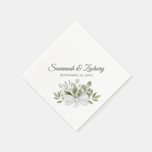Guardanapo De Papel Casamento Elegante Russo Eucalyptus & Greenery