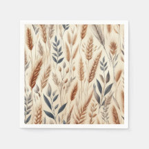 Casamento Elegante Rustic Floral Watercolor Trigo 