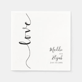 Guardanapo De Papel Casamento, Elegante, Simples, Tipografia, Caligraf