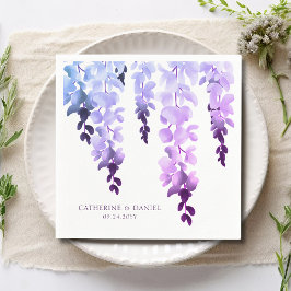 Guardanapo De Papel Casamento Elegante Wisteria Wisteria Purple Floral
