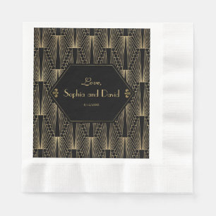 Guardanapo De Papel Casamento em Deco do Excelente Gatsby de Arte nos