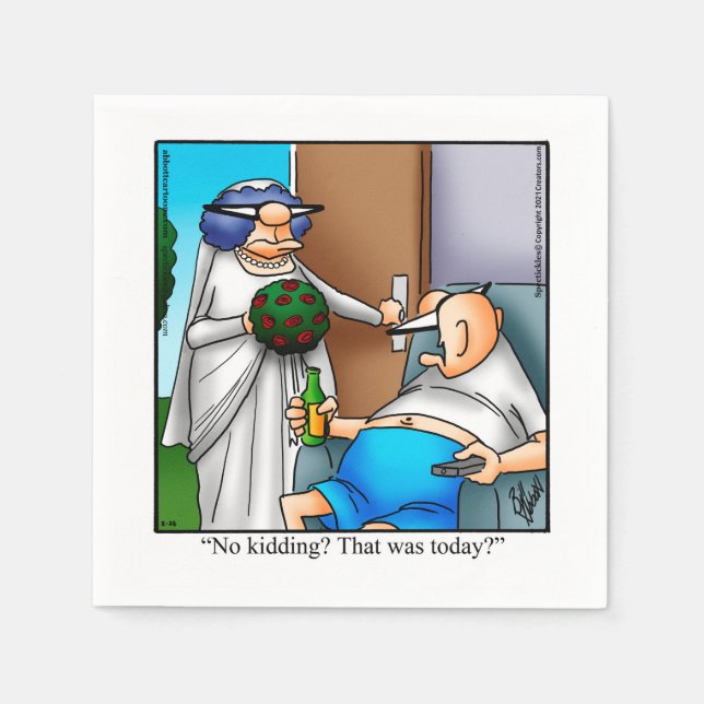Guardanapo De Papel Casamento Engraçado / Chá Humor Coquetel Napkins (Frente)