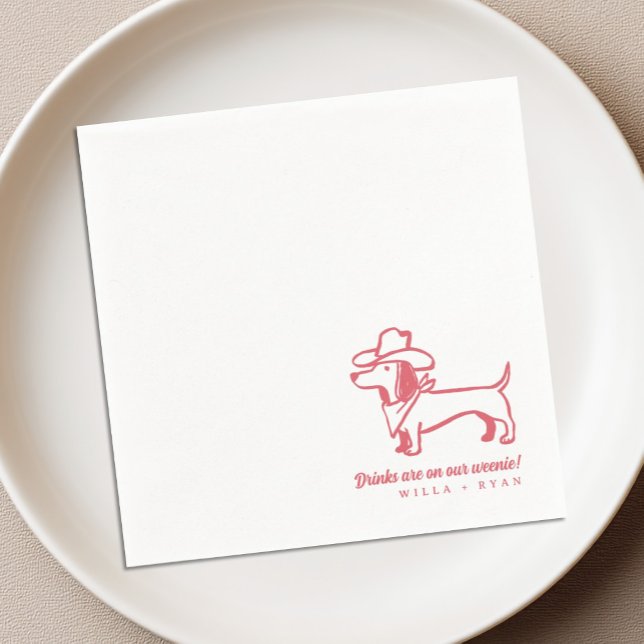 Guardanapo De Papel Casamento Engraçado de Dachshund (Criador carregado)