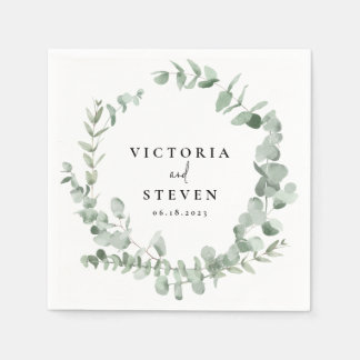 Guardanapo De Papel Casamento Eucalyptus Wreath Greenery