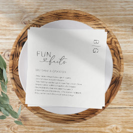 Guardanapo De Papel Casamento Fatos Divertidos Monograma Moderno