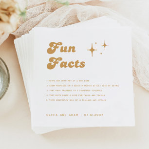Guardanapo De Papel Casamento Fatos Interessantes Laranja Vintage Retr