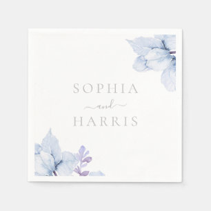 Guardanapo De Papel Casamento Floral Belo Céu Azul