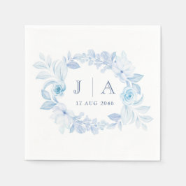 Guardanapo De Papel Casamento Floral Clássico Românico Clássico Napkin